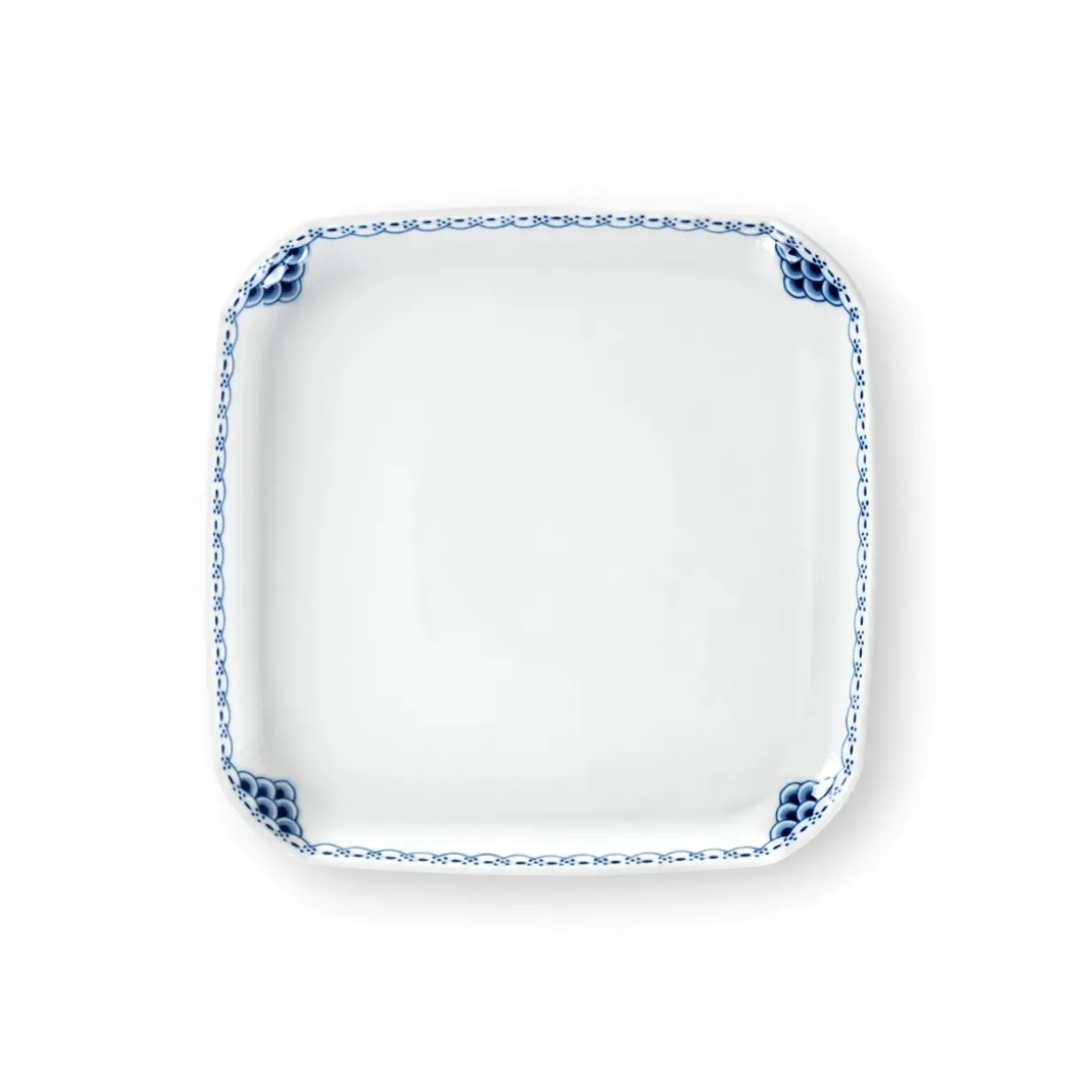 Royal Copenhagen Prinsesse|Firkantede Tallerkener*Prinsesse firkantet tallerken, 21 cm