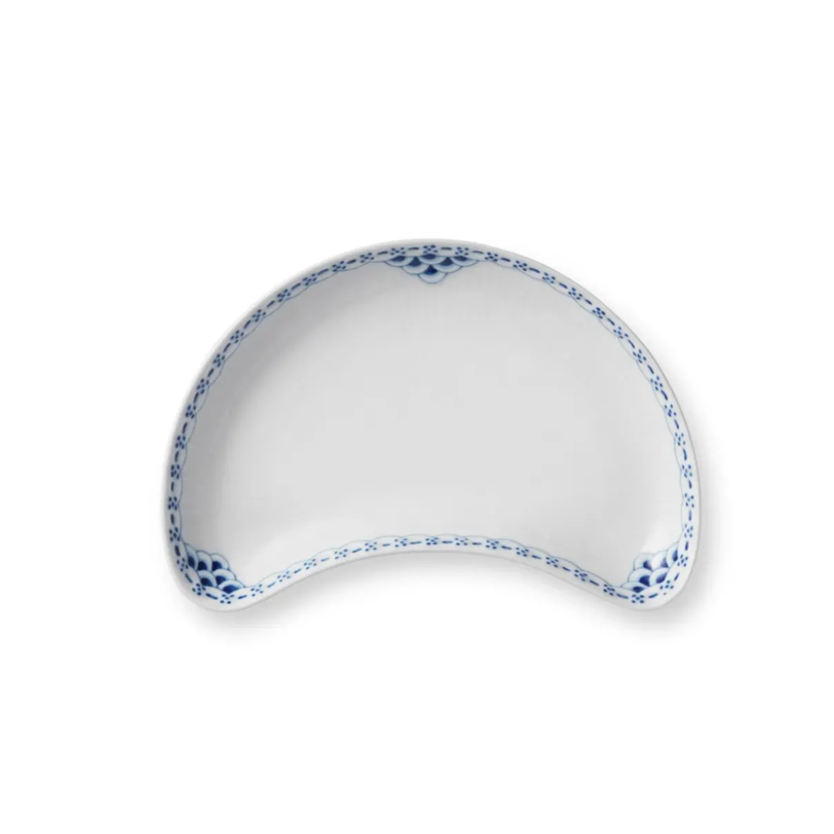 Royal Copenhagen Prinsesse|Fade*Prinsesse halvmåneformet fad, 22,5 cm
