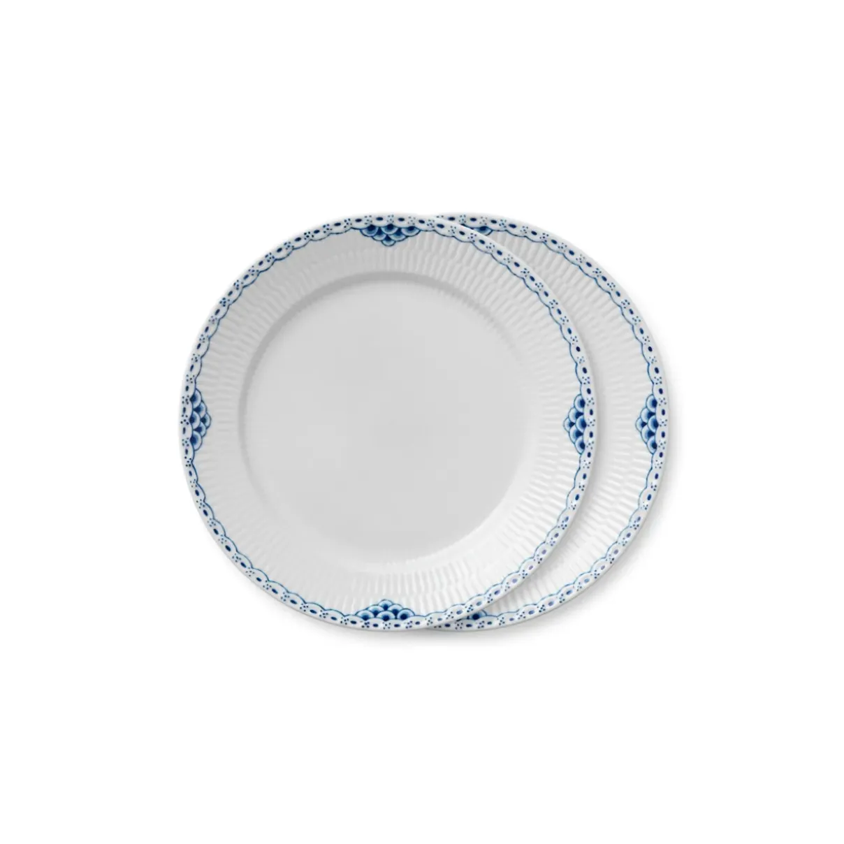 Royal Copenhagen Prinsesse|Middagstallerkener*Prinsesse tallerken, 27 cm, 2 stk.