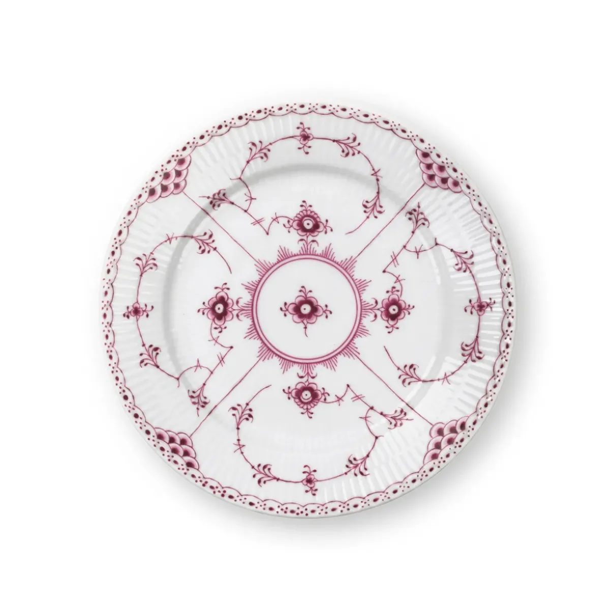 Royal Copenhagen Eksklusive Steldele|Purpur Musselmalet Halvblonde*Purpur Musselmalet Halvblonde tallerken, 19 cm