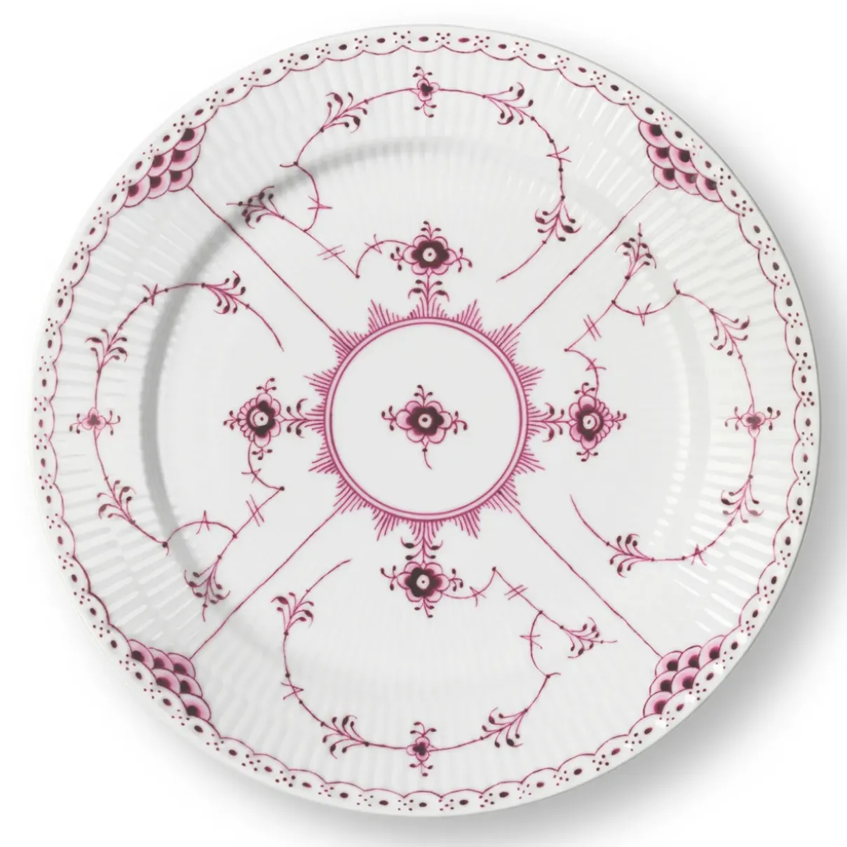 Royal Copenhagen Eksklusive Steldele|Purpur Musselmalet Halvblonde*Purpur Musselmalet Halvblonde tallerken, 27 cm