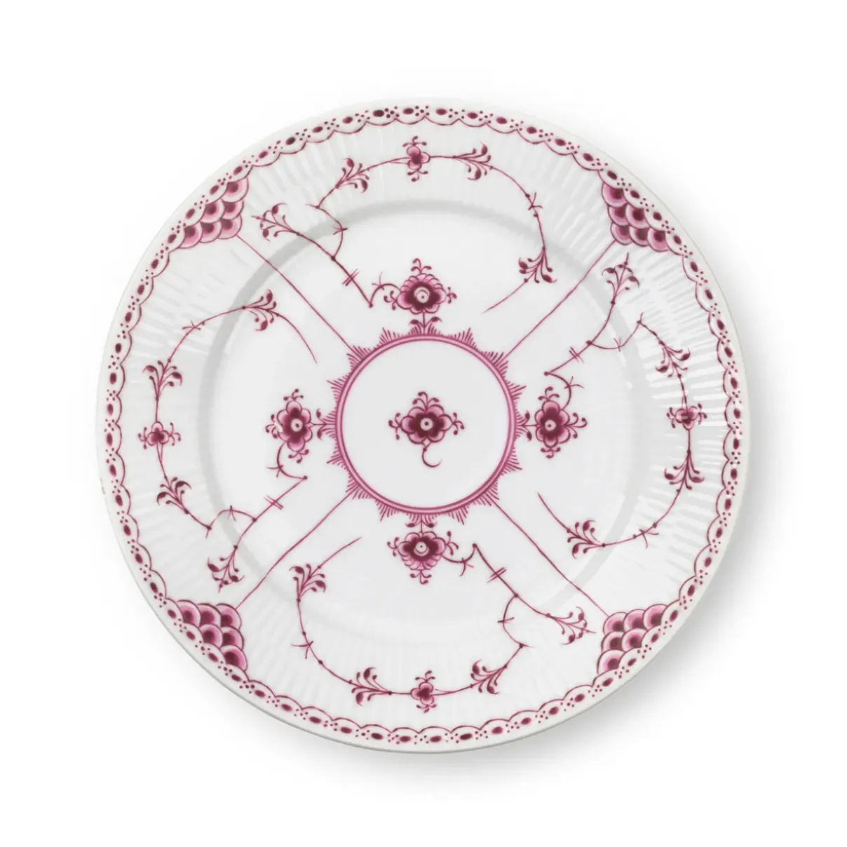 Royal Copenhagen Eksklusive Steldele|Purpur Musselmalet Halvblonde*Purpur Musselmalet Halvblonde tallerken, 22 cm