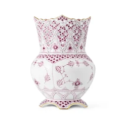 Royal Copenhagen Eksklusive Steldele|Purpur Musselmalet Helblonde Med Guld*Purpur Musselmalet Helblonde med Guld vase, Limited Edition, 22 cm