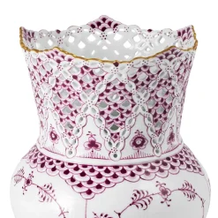 Royal Copenhagen Eksklusive Steldele|Purpur Musselmalet Helblonde Med Guld*Purpur Musselmalet Helblonde med Guld vase, Limited Edition, 22 cm