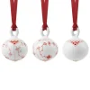Royal Copenhagen Special Editions|Julepynt*Rød Musselmalet juleornament, 9 cm, 3 stk.