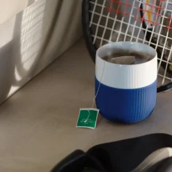 Royal Copenhagen Riflet Contrast|Kaffekopper*Riflet Contrast krus, Mega Blå, 35 cl Mega blå
