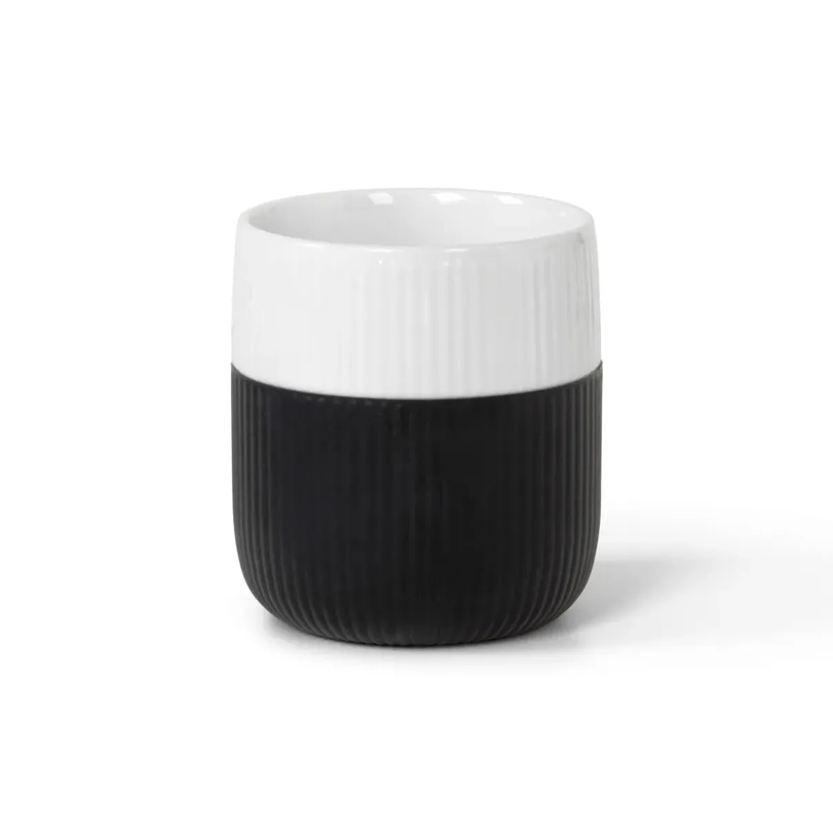 Royal Copenhagen Riflet Contrast|Kaffekopper*Riflet Contrast krus, , 35 cl Sort