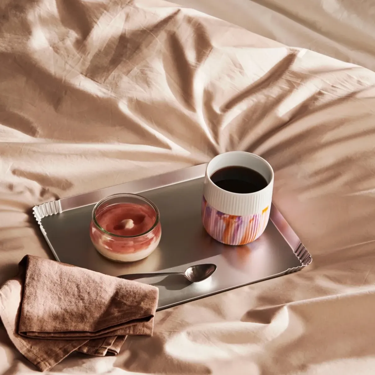 Royal Copenhagen Riflet Contrast|Kaffekopper*Riflet Contrast Marble krus, , 35 cl Morning Sky