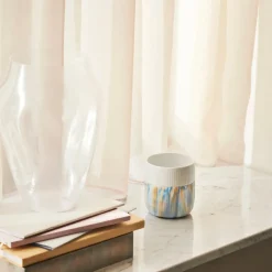 Royal Copenhagen Riflet Contrast|Kaffekopper*Riflet Contrast Marble krus, , 35 cl Ocean Mist