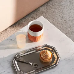 Royal Copenhagen Riflet Contrast|Kaffekopper*Riflet Contrast Marble krus, , 35 cl Warm Ochre