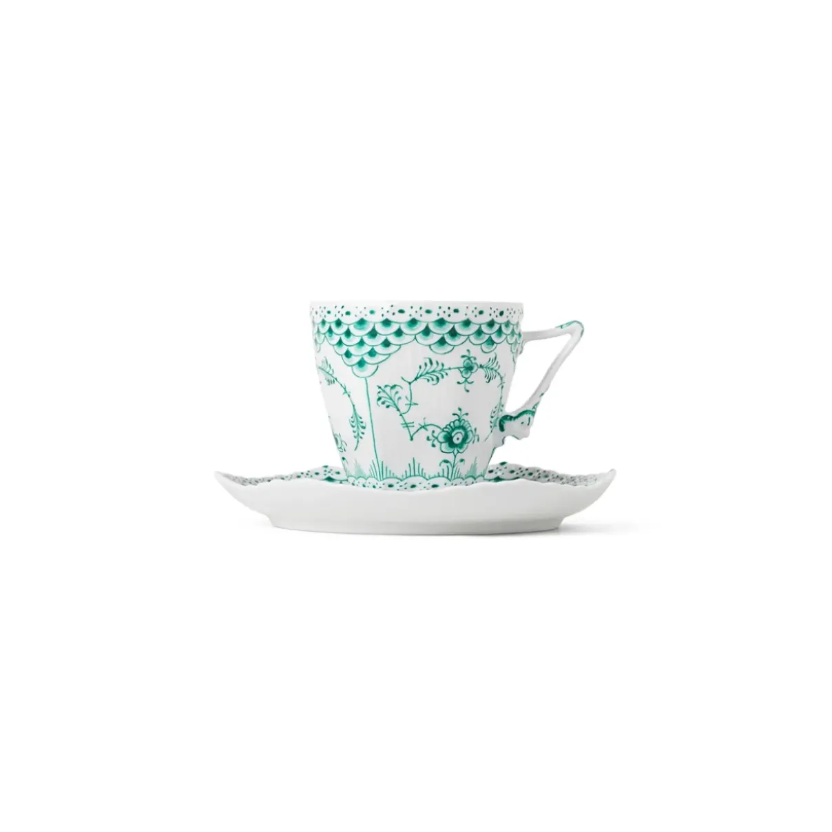 Royal Copenhagen Eksklusive Steldele|Smaragd Musselmalet Helblonde*Smaragd Musselmalet Helblonde kop og underkop, 14 cl