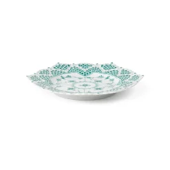 Royal Copenhagen Eksklusive Steldele|Smaragd Musselmalet Helblonde*Smaragd Musselmalet Helblonde tallerken med blondekant, 21 cm
