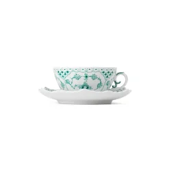 Royal Copenhagen Eksklusive Steldele|Smaragd Musselmalet Helblonde*Smaragd Musselmalet Helblonde tekop og underkop, 22 cl