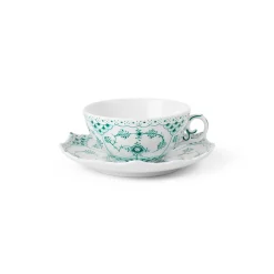 Royal Copenhagen Eksklusive Steldele|Smaragd Musselmalet Helblonde*Smaragd Musselmalet Helblonde tekop og underkop, 22 cl