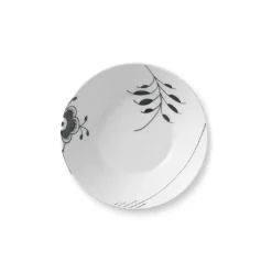 Royal Copenhagen Sort Mega Riflet|Dybe Tallerkener*Sort Mega Riflet dyb tallerken, 17 cm
