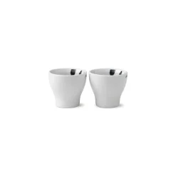 Royal Copenhagen Sort Mega Riflet|Æggebægre*Sort Mega Riflet æggebæger, 4,8 cm, 2 stk.