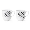Royal Copenhagen Sort Mega Riflet|Kaffekopper*Sort mega Riflet kop, 28 cl, 2 stk.