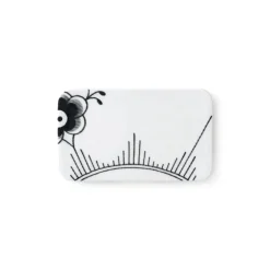 Royal Copenhagen Sort Mega Riflet|Serveringsbræt*Sort Mega Riflet serveringsbræt, 15,5 cm