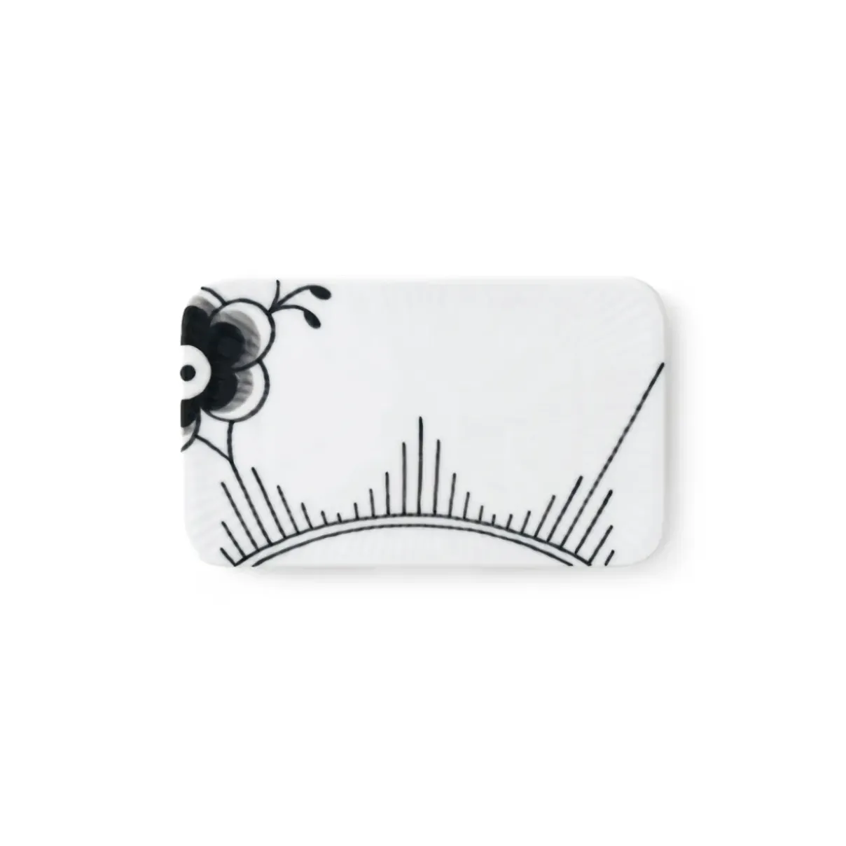 Royal Copenhagen Sort Mega Riflet|Serveringsbræt*Sort Mega Riflet serveringsbræt, 15,5 cm