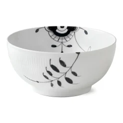 Royal Copenhagen Sort Mega Riflet|Salatskåle*Sort Mega Riflet skål, 310 cl
