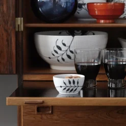Royal Copenhagen Sort Mega Riflet|Salatskåle*Sort Mega Riflet skål, 310 cl