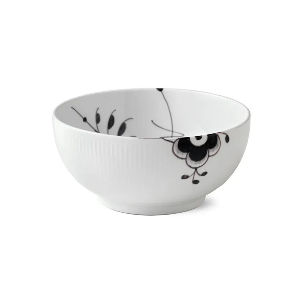 Royal Copenhagen Sort Mega Riflet|Salatskåle*Sort Mega Riflet skål, 110 cl