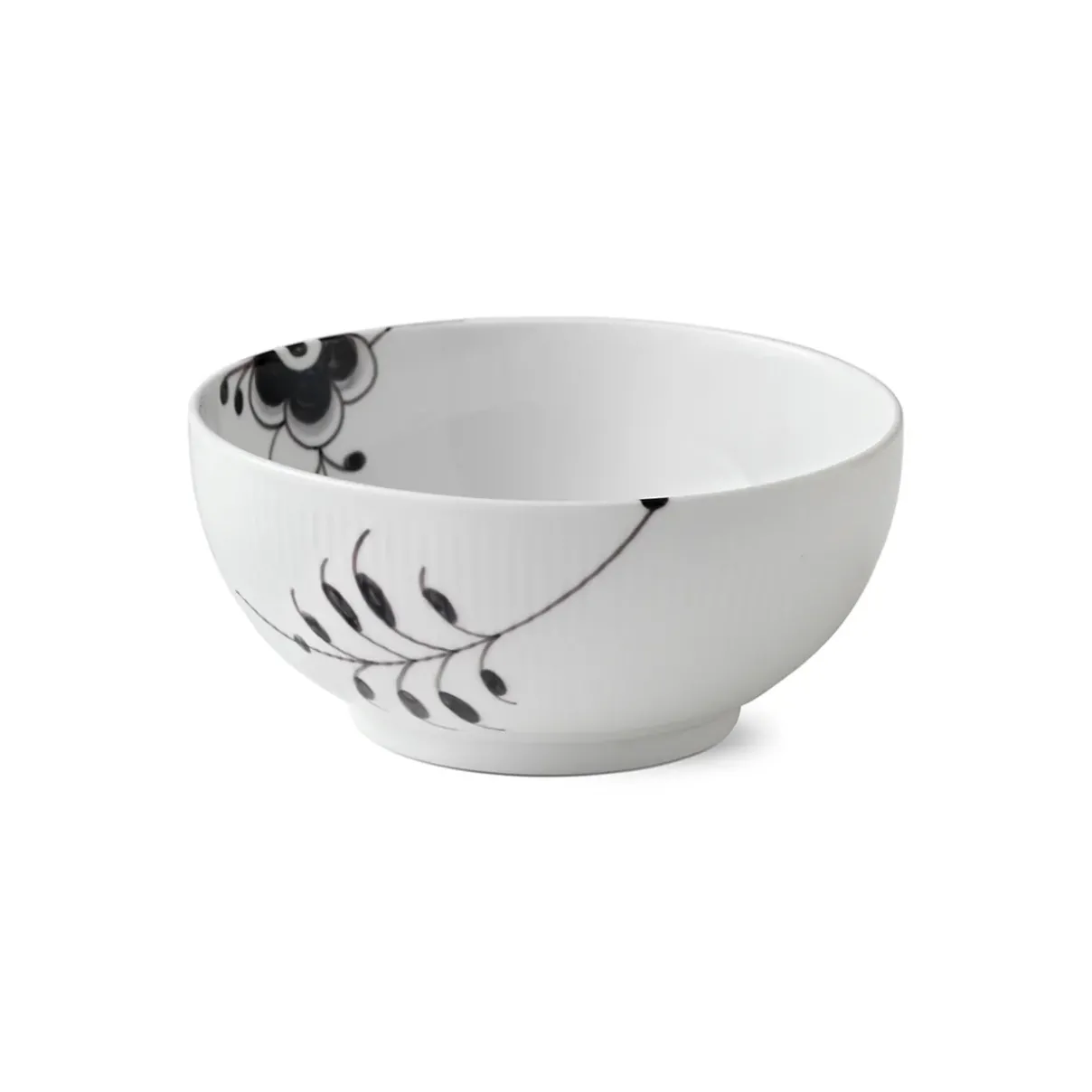 Royal Copenhagen Sort Mega Riflet|Salatskåle*Sort Mega Riflet skål, 110 cl