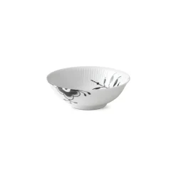 Royal Copenhagen Sort Mega Riflet|Snackskåle*Sort Mega Riflet skål, 35 cl