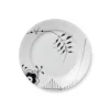Royal Copenhagen Sort Mega Riflet|Desserttallerkener*Sort Mega Riflet tallerken, decoration 2, 19 cm