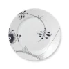 Royal Copenhagen Sort Mega Riflet|Frokost Tallerkener*Sort Mega Riflet tallerken, decoration 2, 22 cm