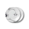 Royal Copenhagen Sort Mega Riflet|Frokost Tallerkener*Sort Mega Riflet tallerken, decoration 2, 22 cm, 2 stk.