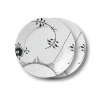 Royal Copenhagen Sort Mega Riflet|Middagstallerkener*Sort Mega Riflet tallerken, decoration 2, 27 cm, 2 stk.