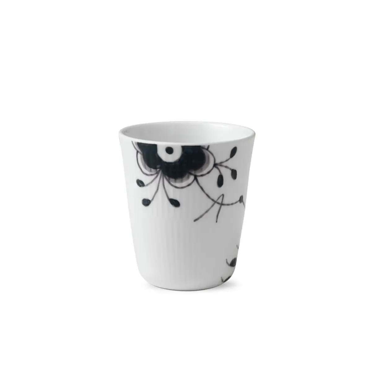 Royal Copenhagen Sort Mega Riflet|Kaffekopper*Sort Mega Riflet termokrus, 29 cl