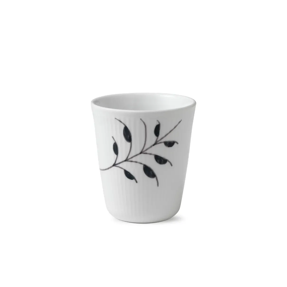 Royal Copenhagen Sort Mega Riflet|Kaffekopper*Sort Mega Riflet termokrus, 29 cl