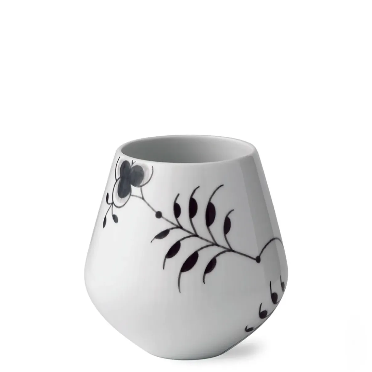 Royal Copenhagen Sort Mega Riflet|Home Décor*Sort Mega Riflet vase, 15 cm