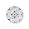 Royal Copenhagen Eksklusive Steldele|Sort Musselmalet Halvblonde*Sort Musselmalet Halvblonde tallerken, 19 cm
