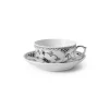Royal Copenhagen Eksklusive Steldele|Sort Musselmalet Halvblonde*Sort Musselmalet Halvblonde kop med underkop 20 cl