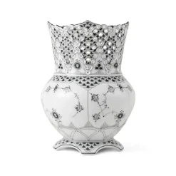 Royal Copenhagen Eksklusive Steldele|Sort Musselmalet Helblonde*Sort Musselmalet Helblonde vase, 22 cm