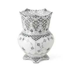 Royal Copenhagen Eksklusive Steldele|Sort Musselmalet Helblonde*Sort Musselmalet Helblonde vase, 22 cm
