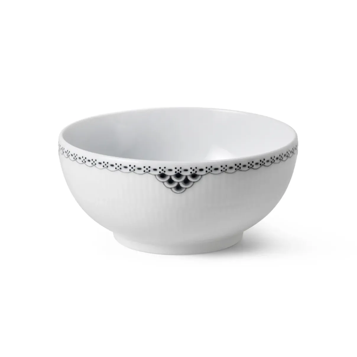 Royal Copenhagen Sort Riflet Blonde|Salatskåle*Sort Riflet Blonde skål, 110 cl