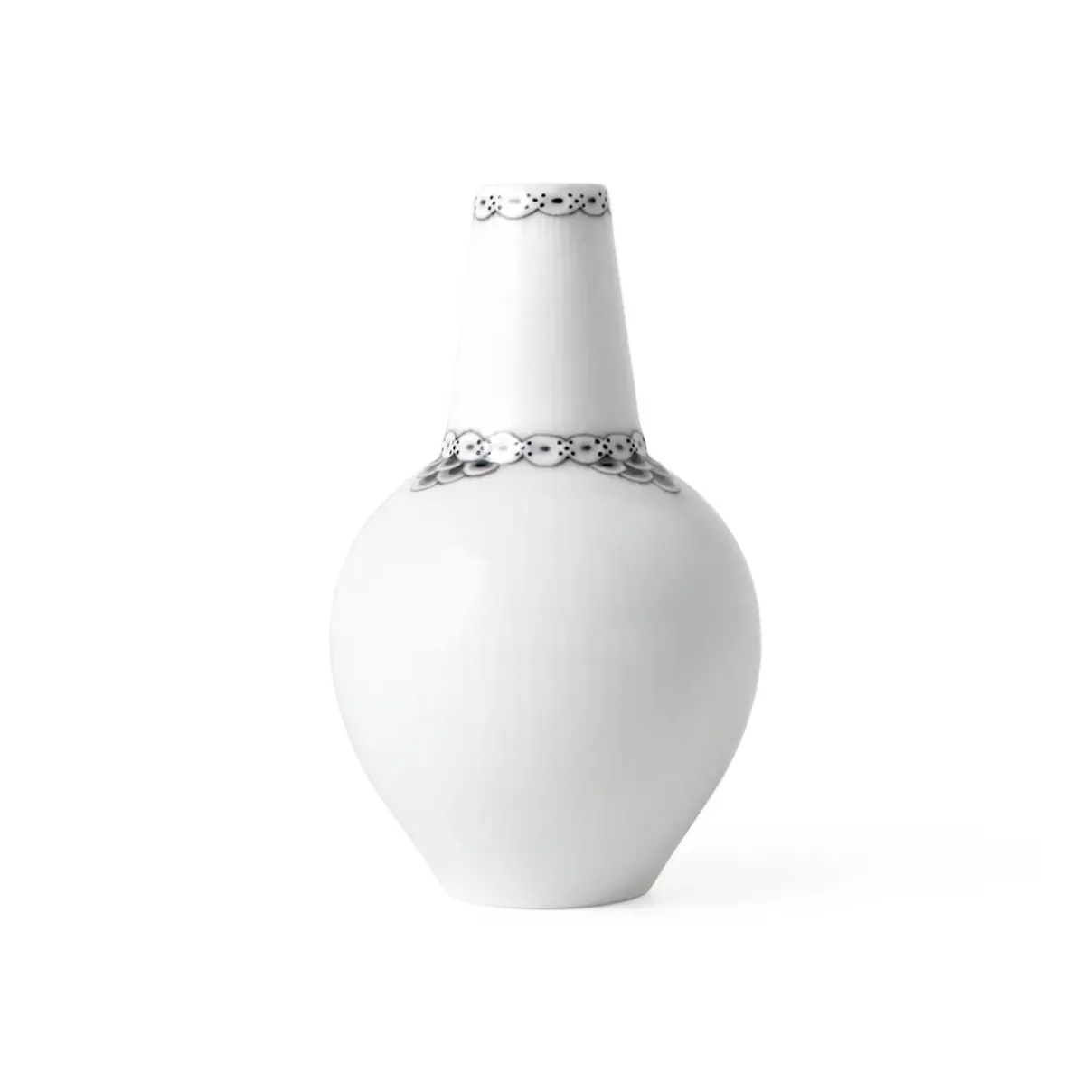 Royal Copenhagen Sort Riflet Blonde*vase, 15 cm Sort Riflet Blonde
