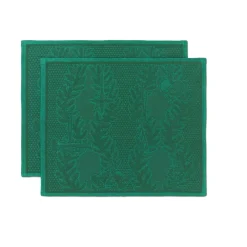 Royal Copenhagen Stjerne Riflet Jul|Julepynt*Stjerne Riflet Jul dækkeserviet, grøn, 45 x 35 cm, 2 stk. Grøn Stjerne Riflet Jul