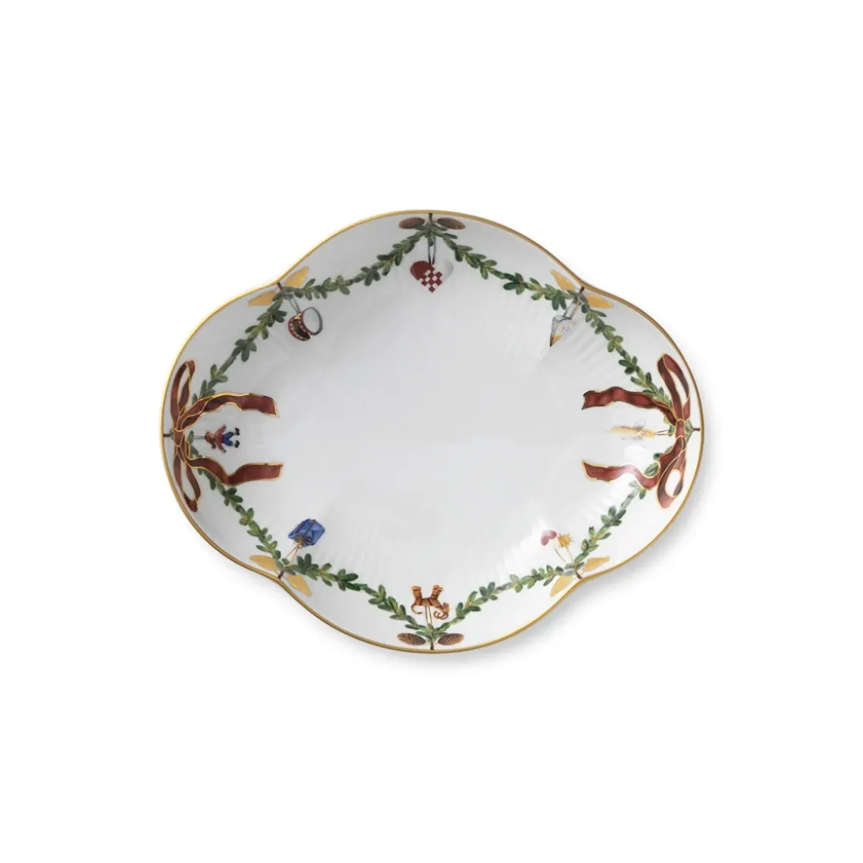 Royal Copenhagen Stjerne Riflet Jul|Fade*Stjerne Riflet Jul fad, 22 cm