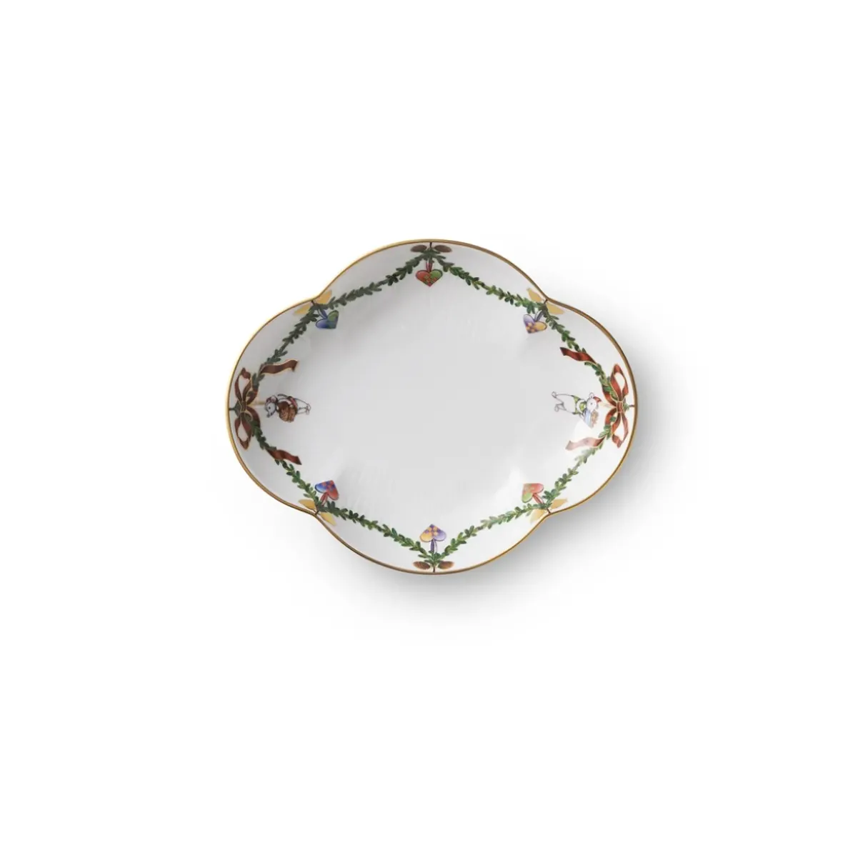 Royal Copenhagen Stjerne Riflet Jul|Fade*Stjerne Riflet Jul fad, 17,5 cm
