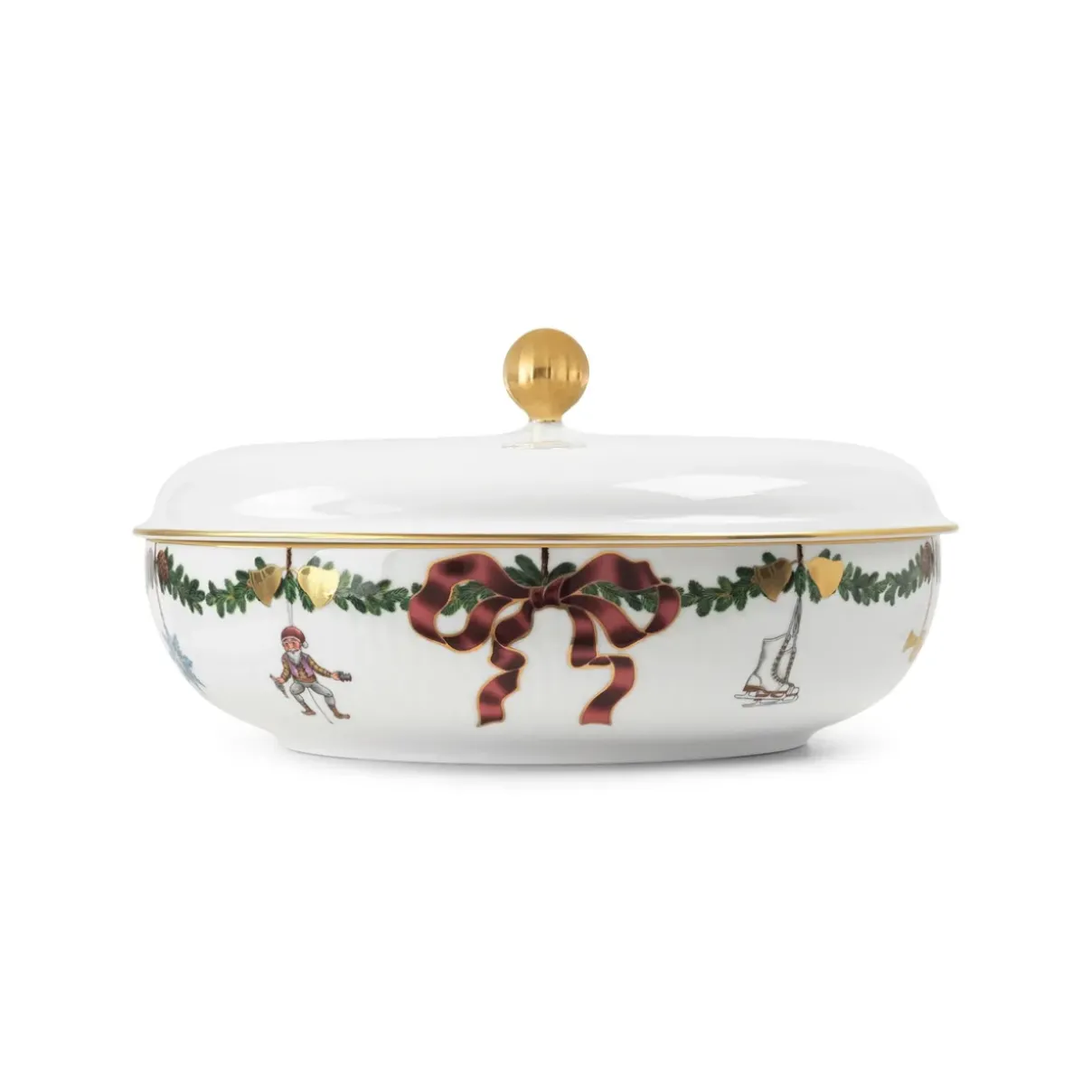Royal Copenhagen Stjerne Riflet Jul|Terrin*Stjerne Riflet Jul Fad, 34 cm