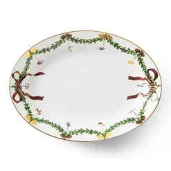 Royal Copenhagen Stjerne Riflet Jul|Fade*Stjerne Riflet Jul Fad, 34 cm