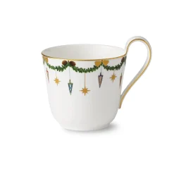 Royal Copenhagen Stjerne Riflet Jul|Kaffekopper*Stjerne Riflet Jul højhankskop, 33 cl