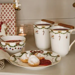 Royal Copenhagen Stjerne Riflet Jul|Kaffekopper*Stjerne Riflet Jul kop, 36 cl, 2 stk.
