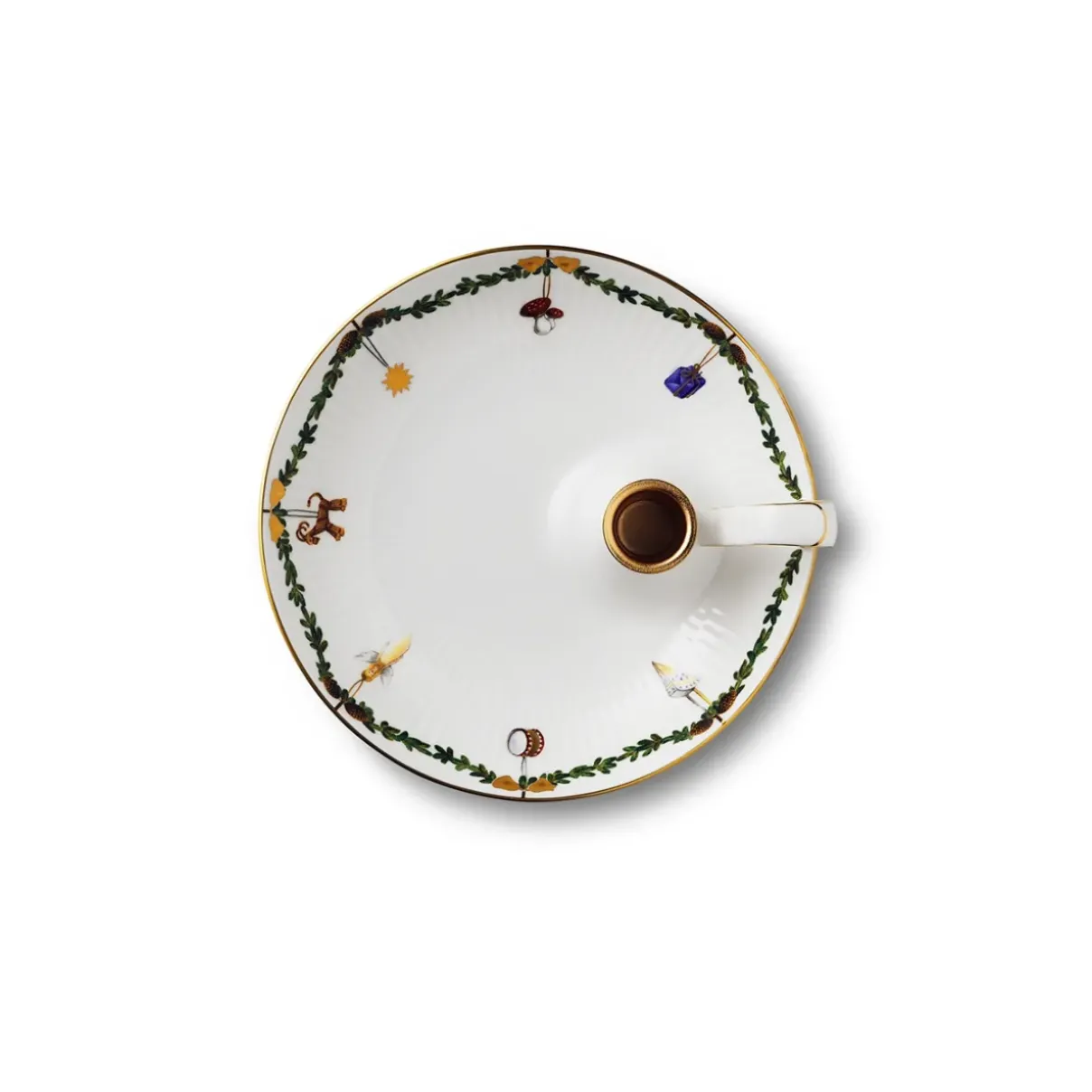 Royal Copenhagen Stjerne Riflet Jul|Lysestager*Stjerne Riflet Jul lysestage, 17,5 cm