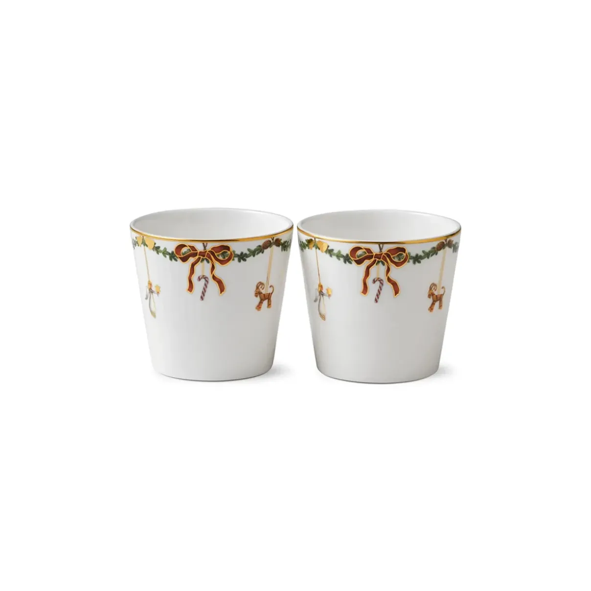 Royal Copenhagen Stjerne Riflet Jul|Snackskåle*Stjerne Riflet Jul multikop, 30 cl, 2 stk.